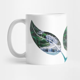 Leaf Silhouette Lanscape Forest Natural Mug